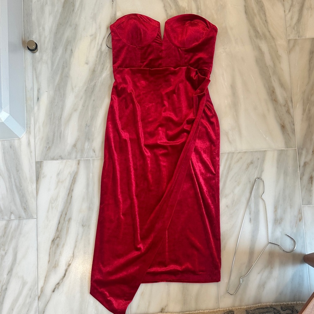 Yumi Kim Strapless Red Dress